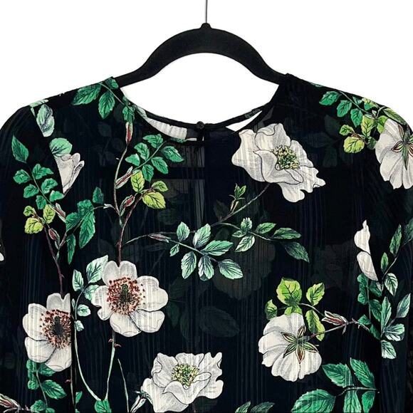 H&M Sheer Floral Boho Top Blouse‎ - Picture 3 of 9